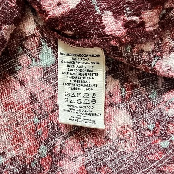 Free People Womens Maroon Berry Combo All The Right Ruffles Short Romper - Picture 8 of 11